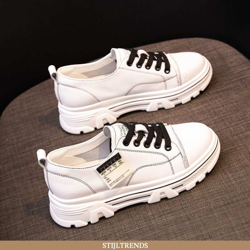 Sportschoenen Dames Skateboard Schoenen Leren Zomer Ademende