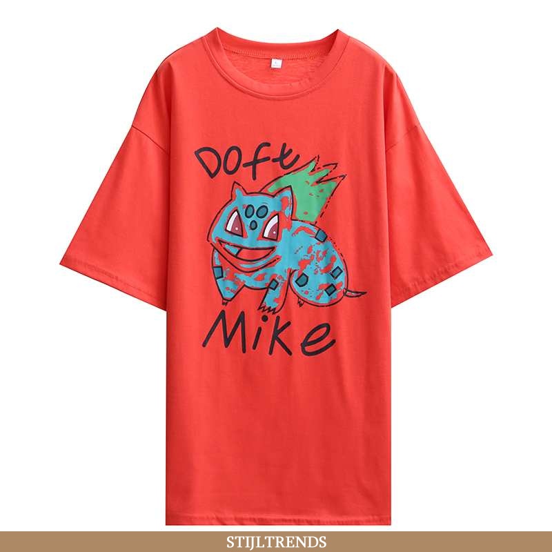 T-shirts Dames Baggy Elegante Rood