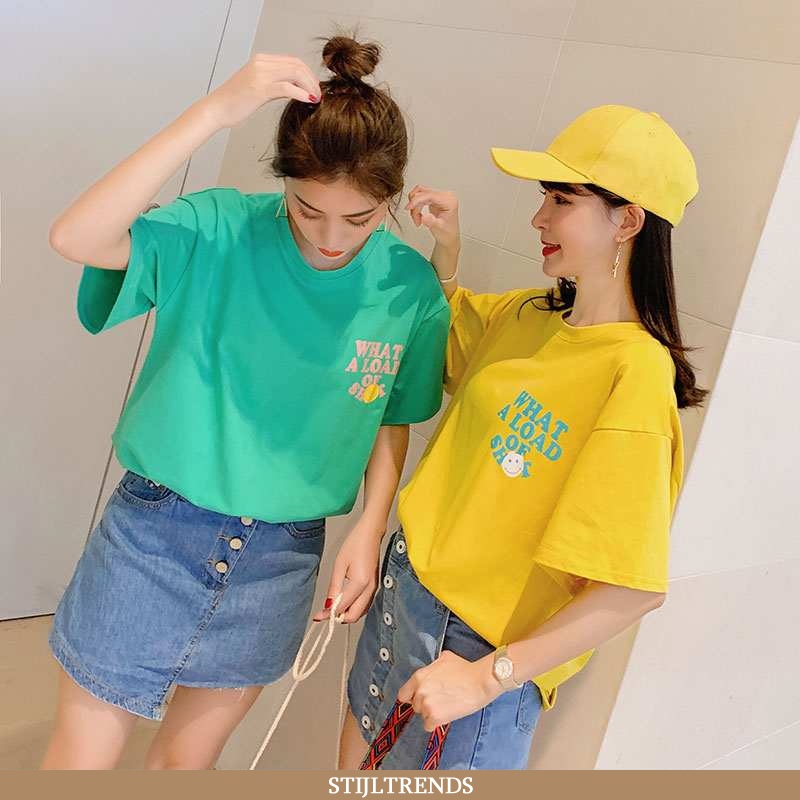 T-shirts Dames Katoenen Comfort Effen Kleur