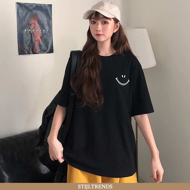 T-shirts Dames Katoenen Korte Mouw Jasje