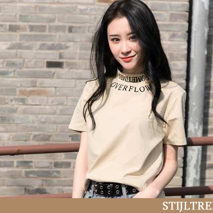 T-shirts Dames Korte Mouw Khaki