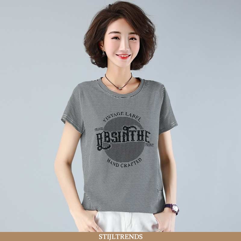 T-shirts Dames Korte Mouw Nieuw Grijs
