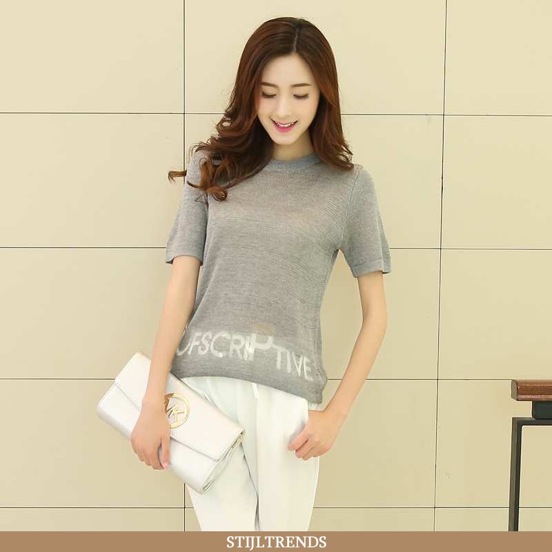 T-shirts Dames Korte Mouw Zoet Grijs