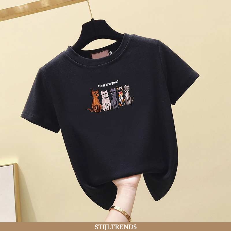 T-shirts Dames Onderhemd Korte Mouw Halve Mouw