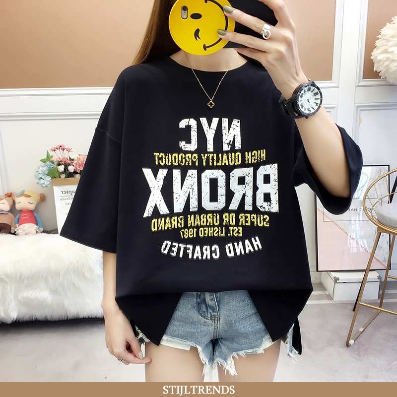 T-shirts Dames Onderhemd Zomer Zwart
