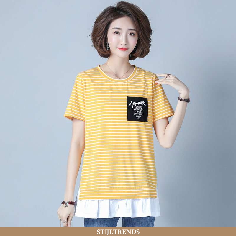 T-shirts Dames Zomer Alle Wedstrijden Geel