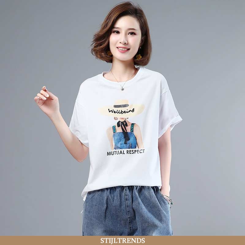 T-shirts Dames Zomer Alle Wedstrijden Witte