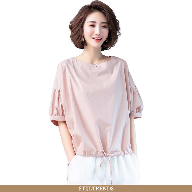 T-shirts Dames Zomer Eenvoudige Roze