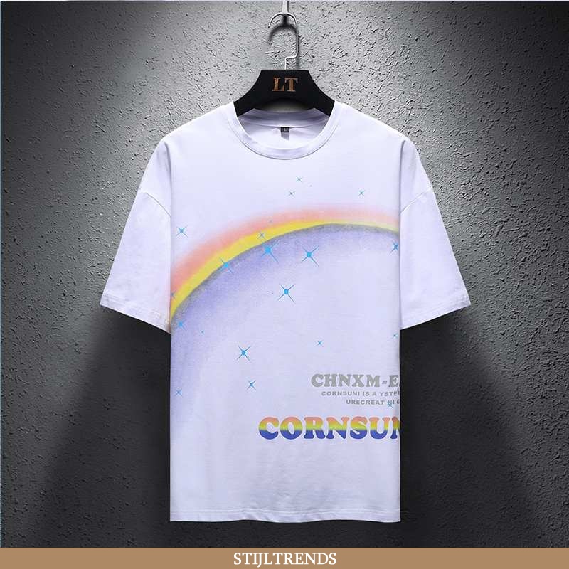 T-shirts Heren Hoodie Katoenen Korte Mouw Halve Mouw