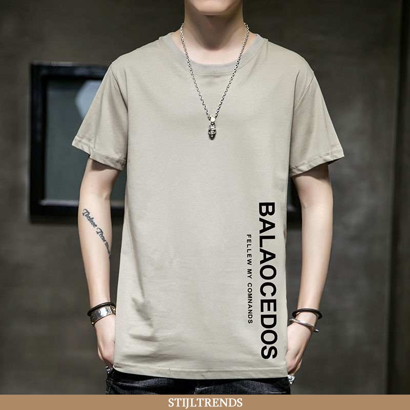 T-shirts Heren Katoenen Baggy Letter