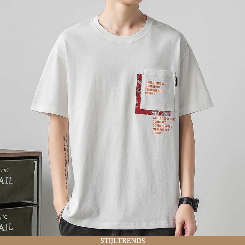 T-shirts Heren Katoenen Casual Zuiver
