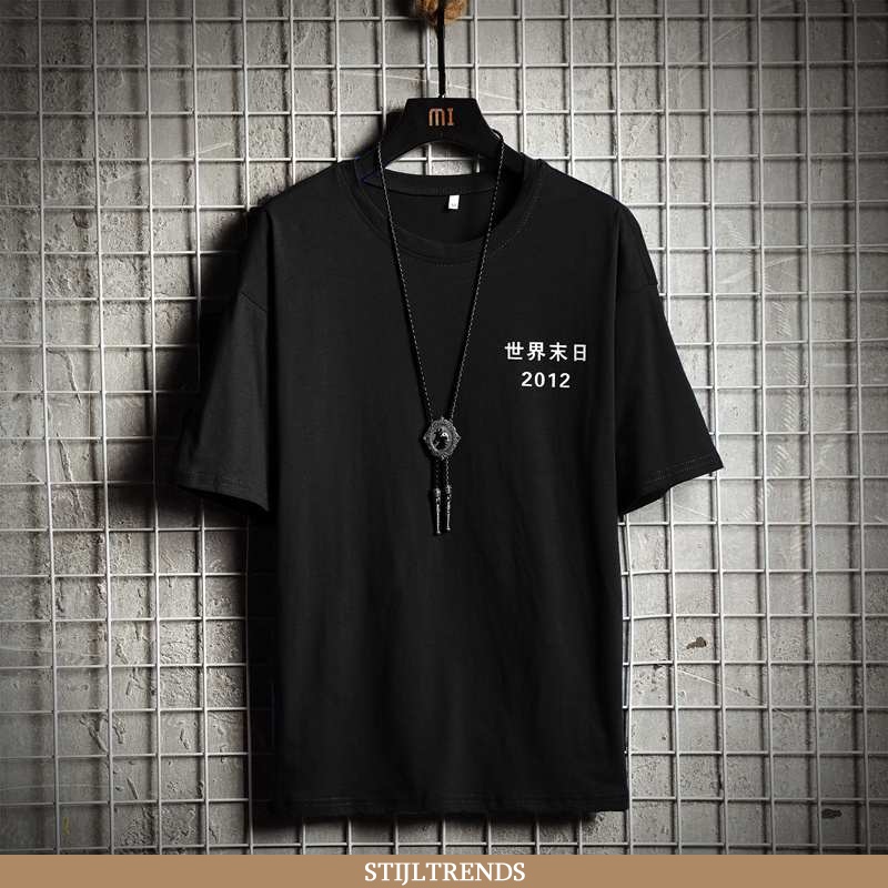 T-shirts Heren Katoenen Korte Mouw Geruite