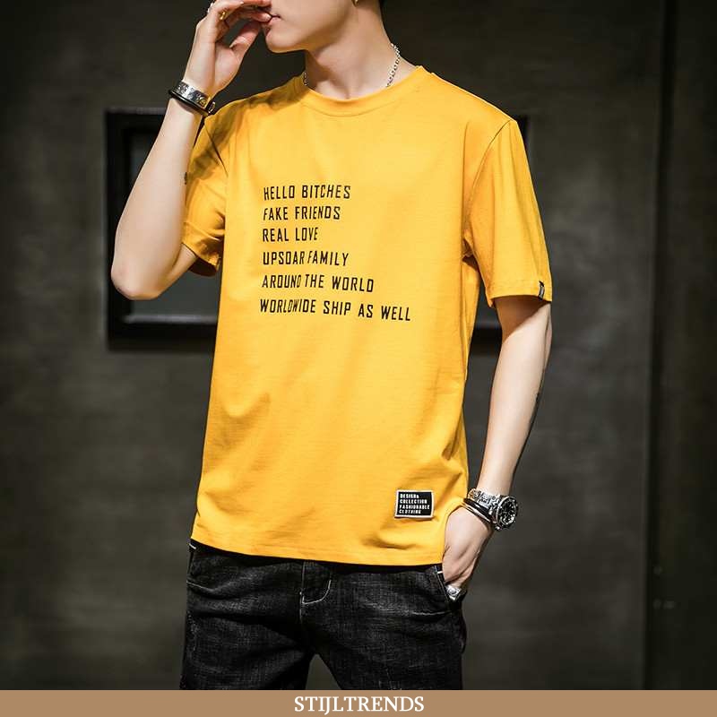 T-shirts Heren Katoenen Trendy Zuiver