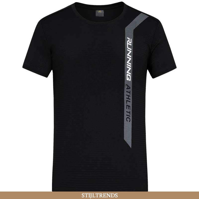 T-shirts Heren Korte Mouw Maas Zwarte