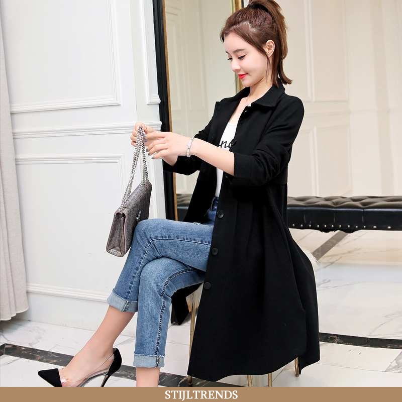 Trenchcoat Dames Jas Casual Nieuw