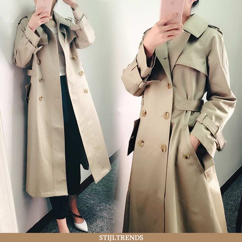 Trenchcoat Dames Jas Herfst Gemiddelde