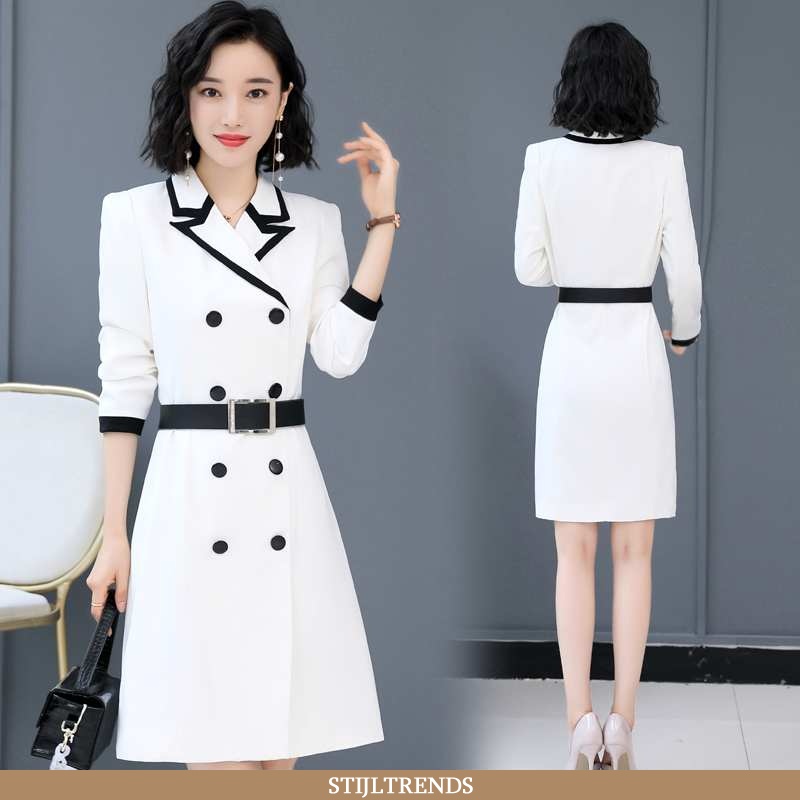 Trenchcoat Dames Jas Lange Mouwen Vrouwen