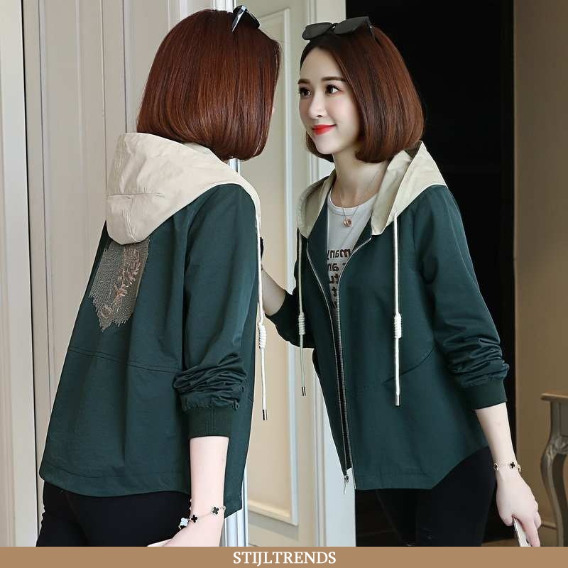 Trenchcoat Dames Lange Groen Legergroene
