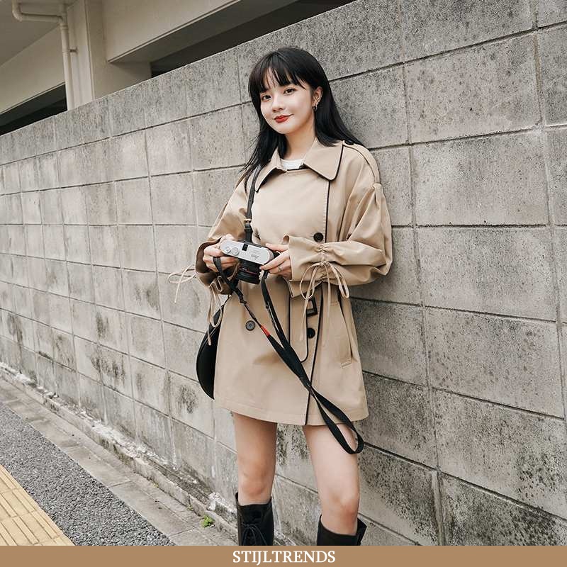 Trenchcoat Dames Lente Khaki