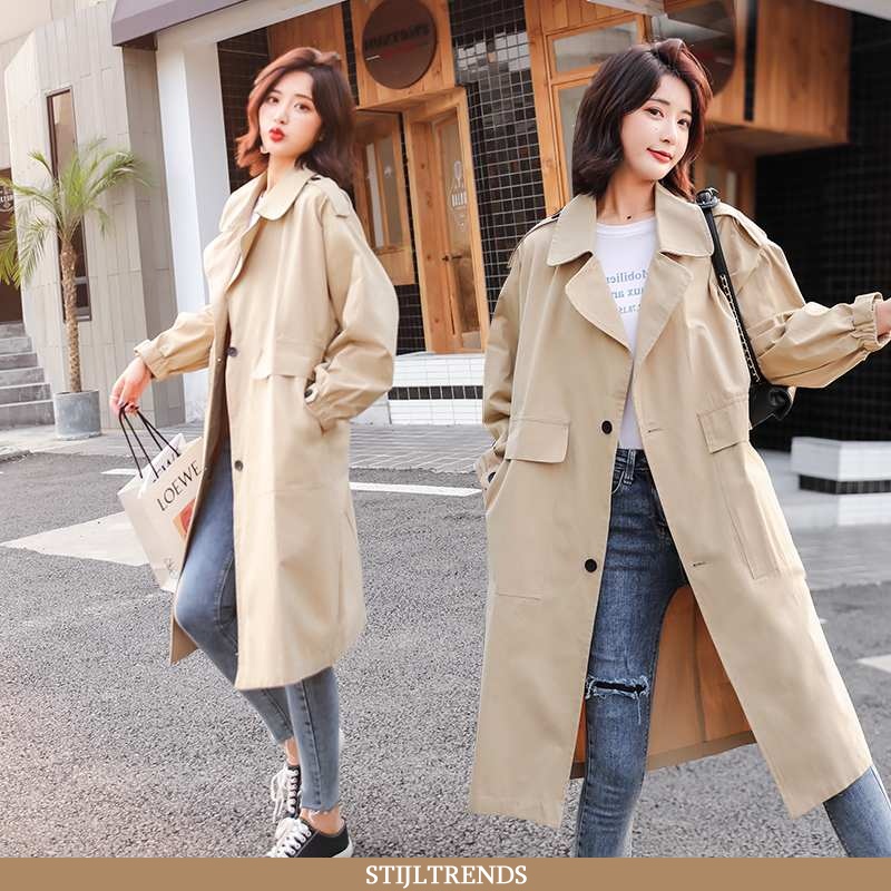 Trenchcoat Dames Lente Khaki