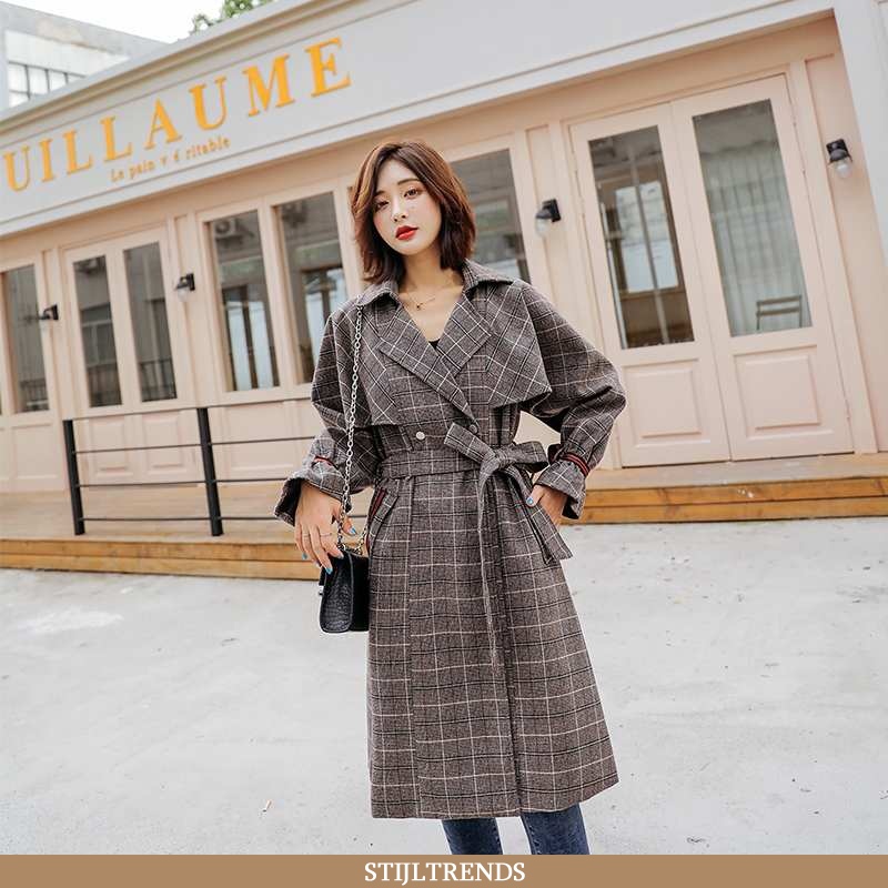 Trenchcoat Dames Pak Veter Nieuw
