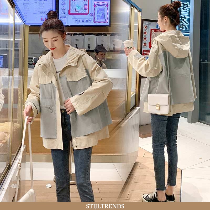 Trenchcoat Dames Rits Groen Turquoise