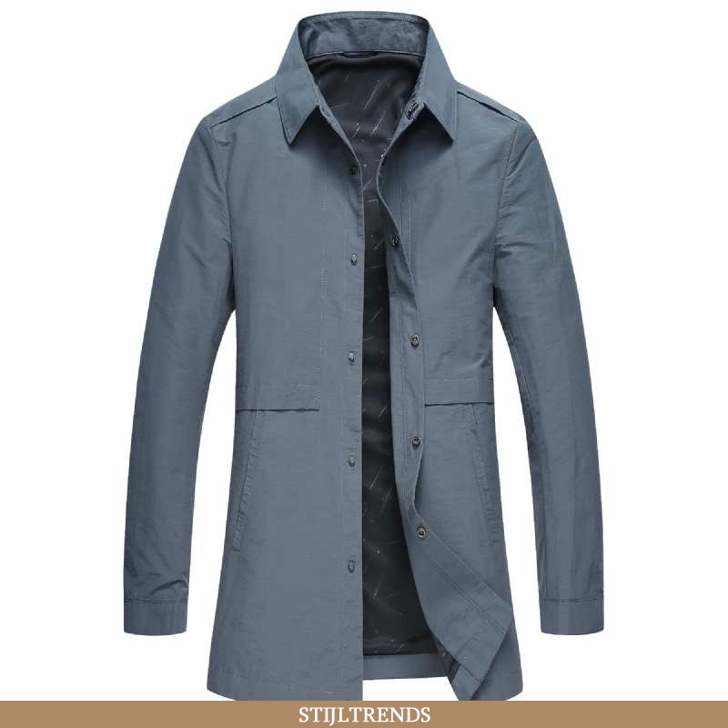 Trenchcoat Heren Jas Casual Elegante