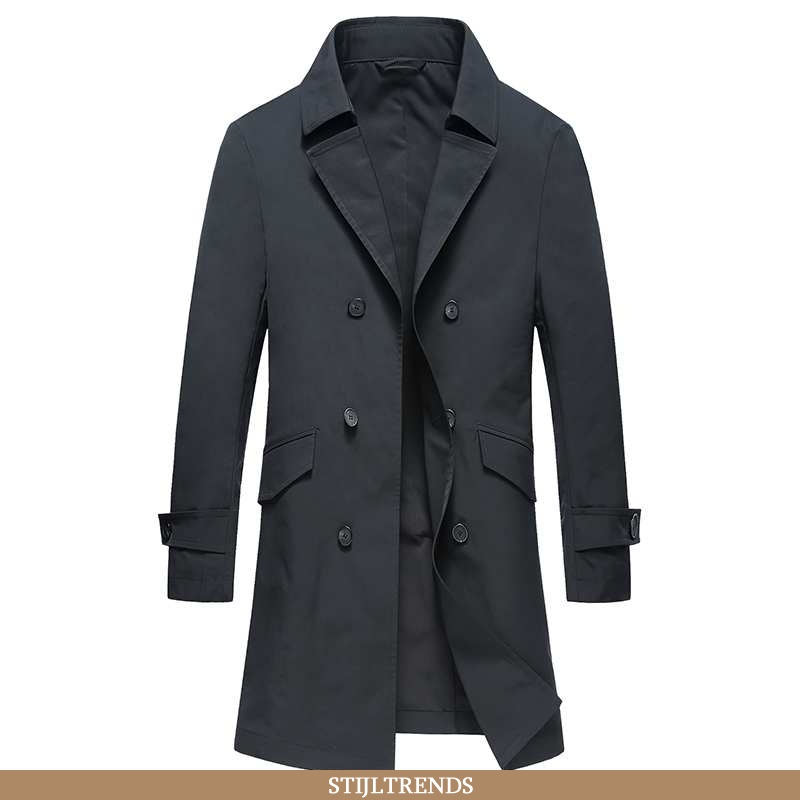 Trenchcoat Heren Jas Hippe Gemiddelde