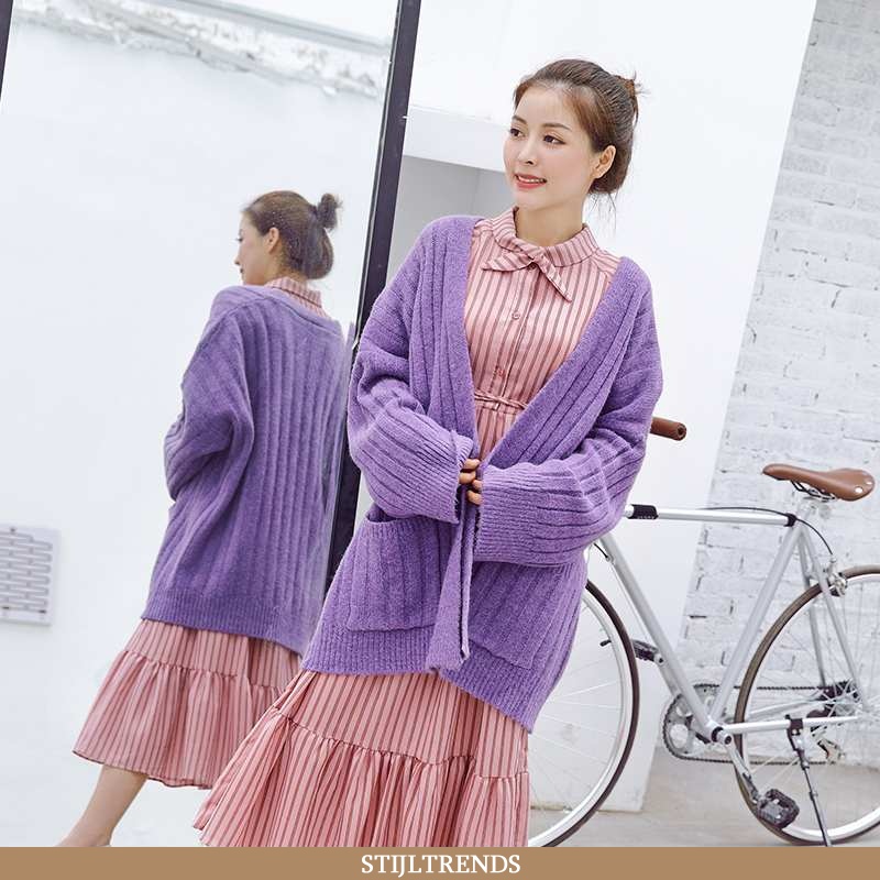 Trui Dames Cardigan Gebreide Hippe 2020