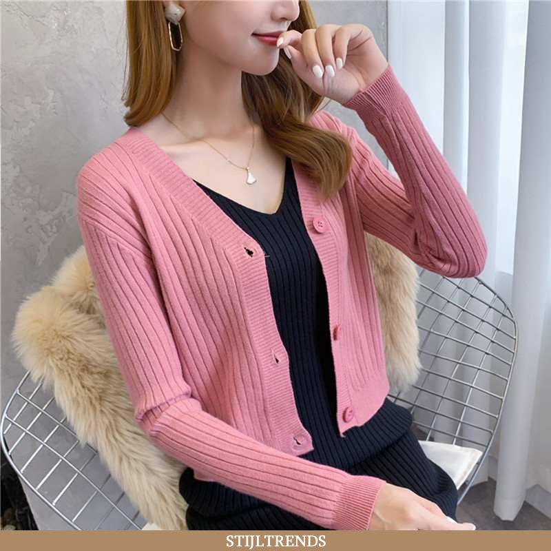 Trui Dames Cardigan Gebreide Skinny Persoonlijk