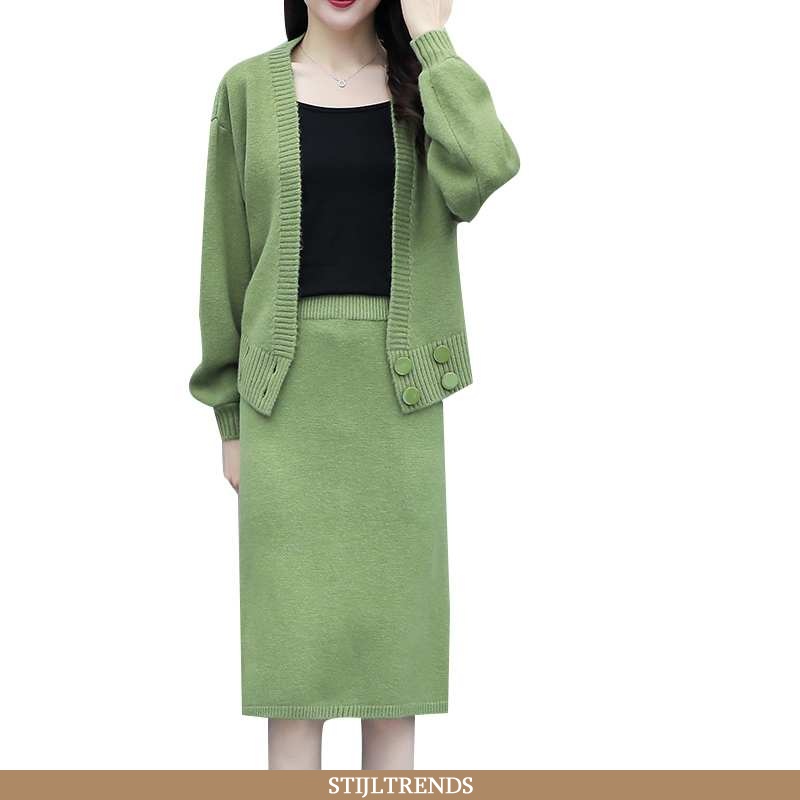 Trui Dames Elegante Pak Groen