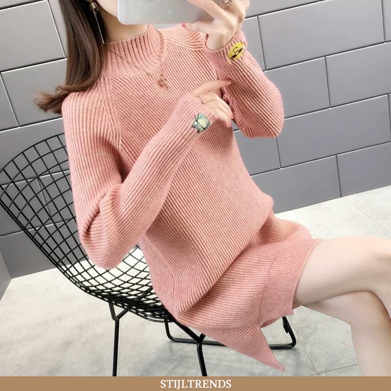 Trui Dames Gebreide Casual Roze