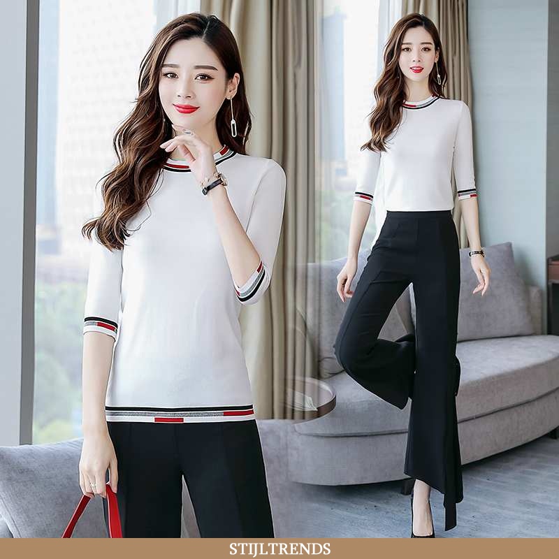 Trui Dames Gebreide Slim Fit Elegante