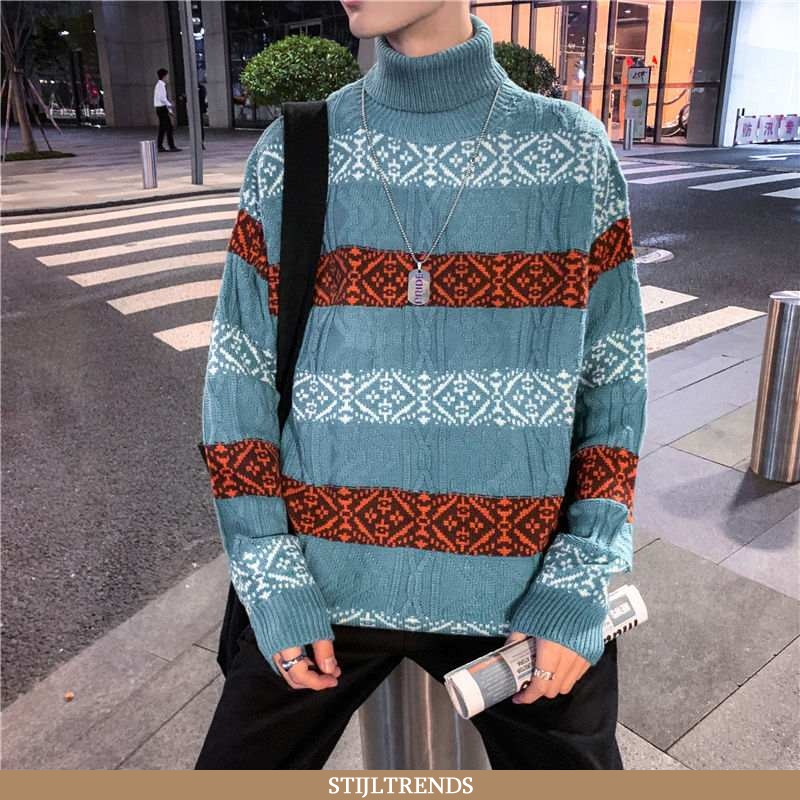 Trui Heren Gebreide Casual Gemengde Kleuren