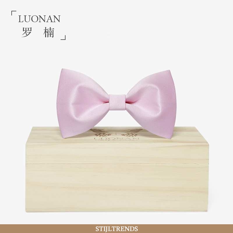 Vlinderdas Heren Bruiloft Original Roze