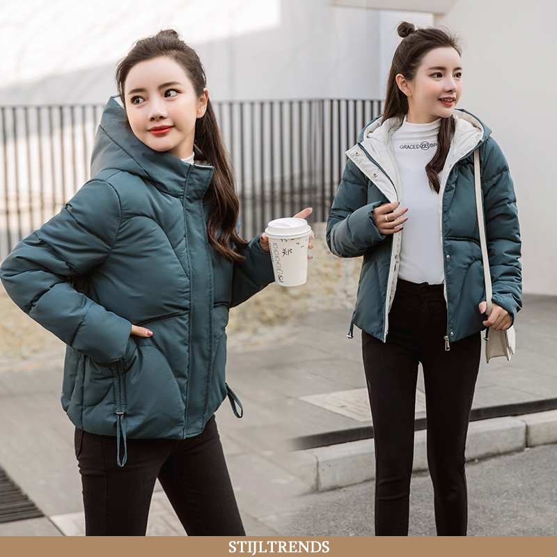 Winterjas Dames Katoenen Jas Dons Winter Mini