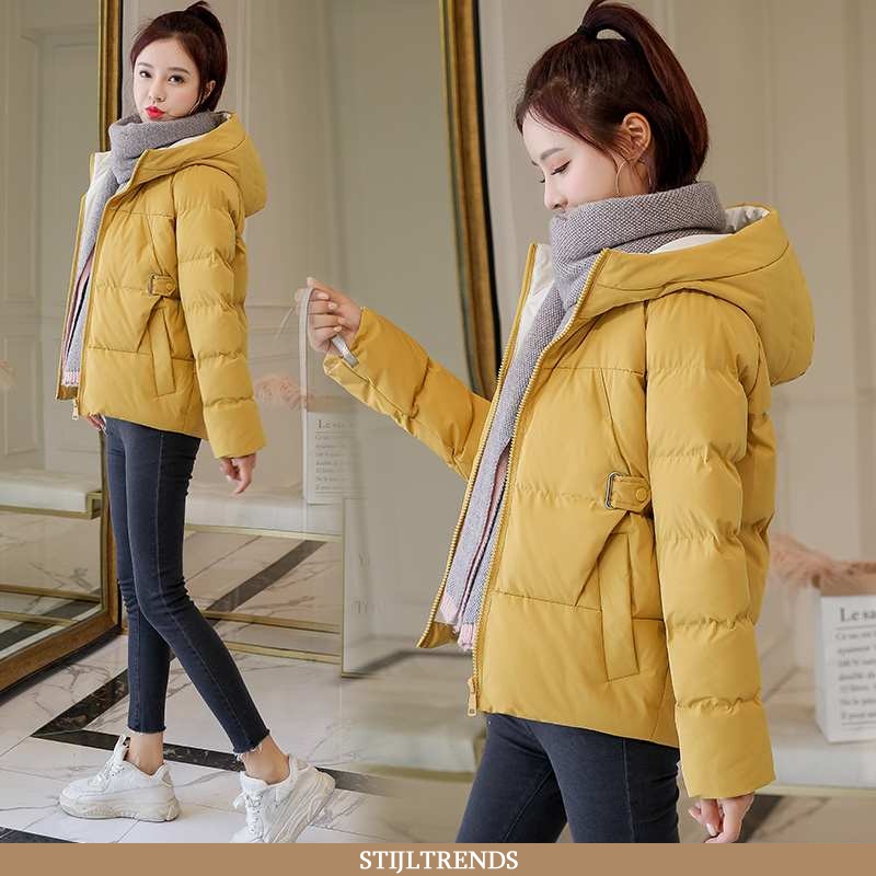 Winterjas Dames Katoenen Jas Lange Mouwen Elegante
