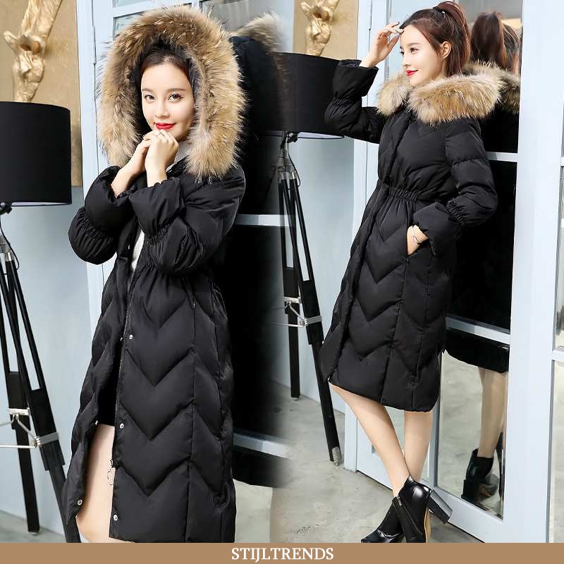 Winterjas Dames Katoenen Jas Lange Mouwen Elegante
