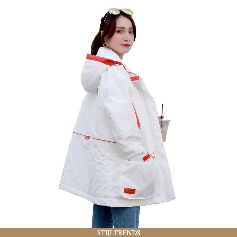 Winterjas Dames Katoenen Jas Winter Wit