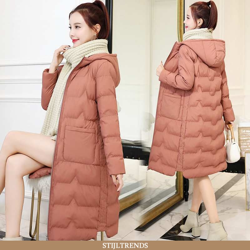 Winterjas Dames Lange Roze