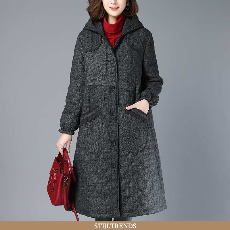 Winterjas Dames Warme Zwart Zwarte
