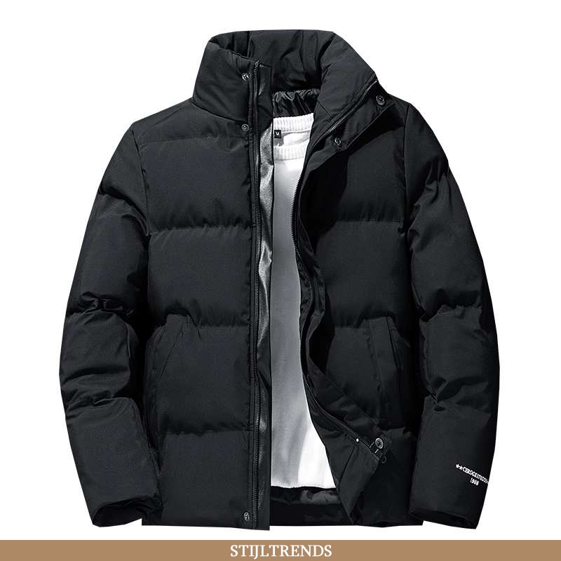 Winterjas Heren Jas Dons Trendy Zwart