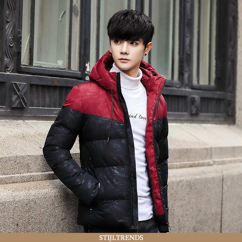 Winterjas Heren Jas Suede Winter Rood