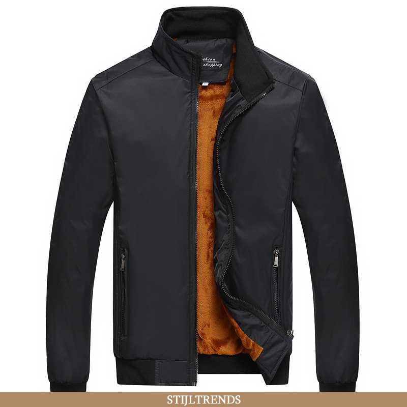Winterjas Heren Katoenen Jas Casual Effen Kleur