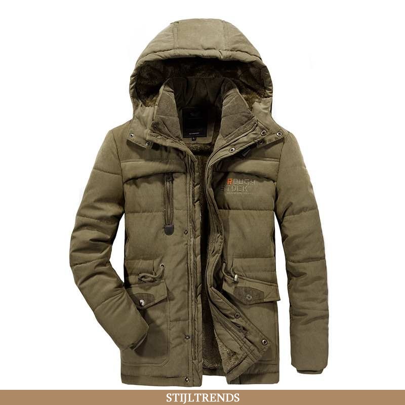 Winterjas Heren Katoenen Jas Suede Herfst Nieuw