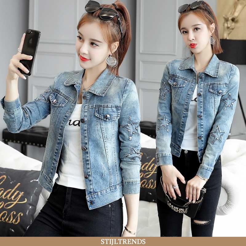 Wollen Jas Dames Denim Lente Elegante