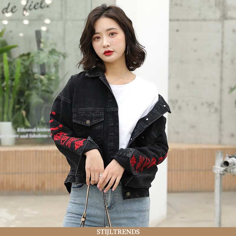Wollen Jas Dames Jack Denim Trendy Zwart