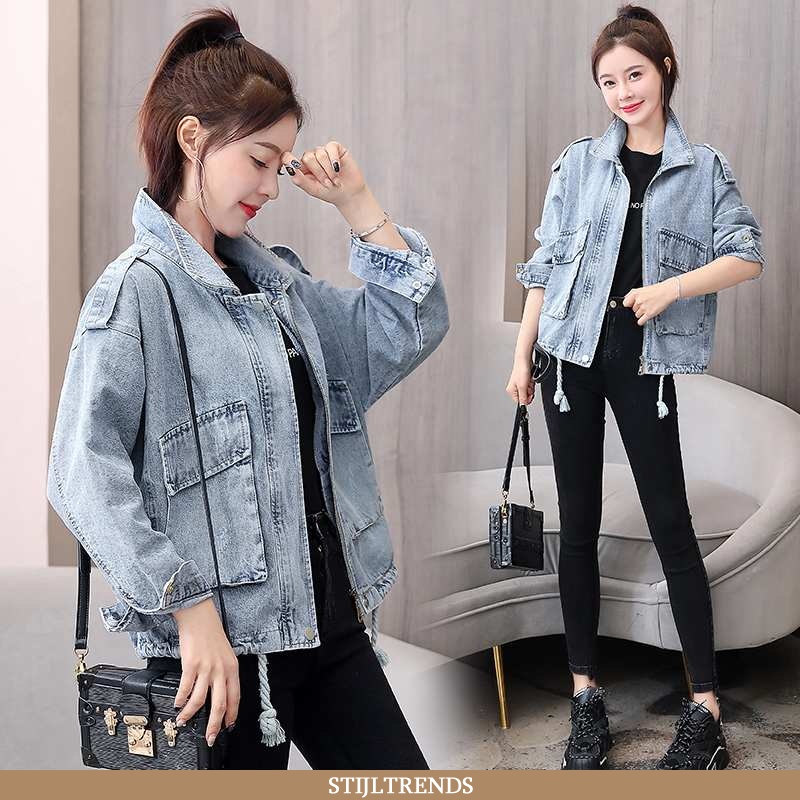 Wollen Jas Dames Jas Denim Casual Persoonlijk