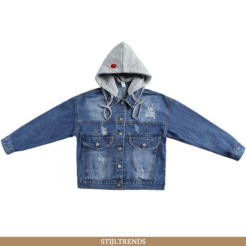 Wollen Jas Dames Jas Denim Lange Mouwen Persoonlijk