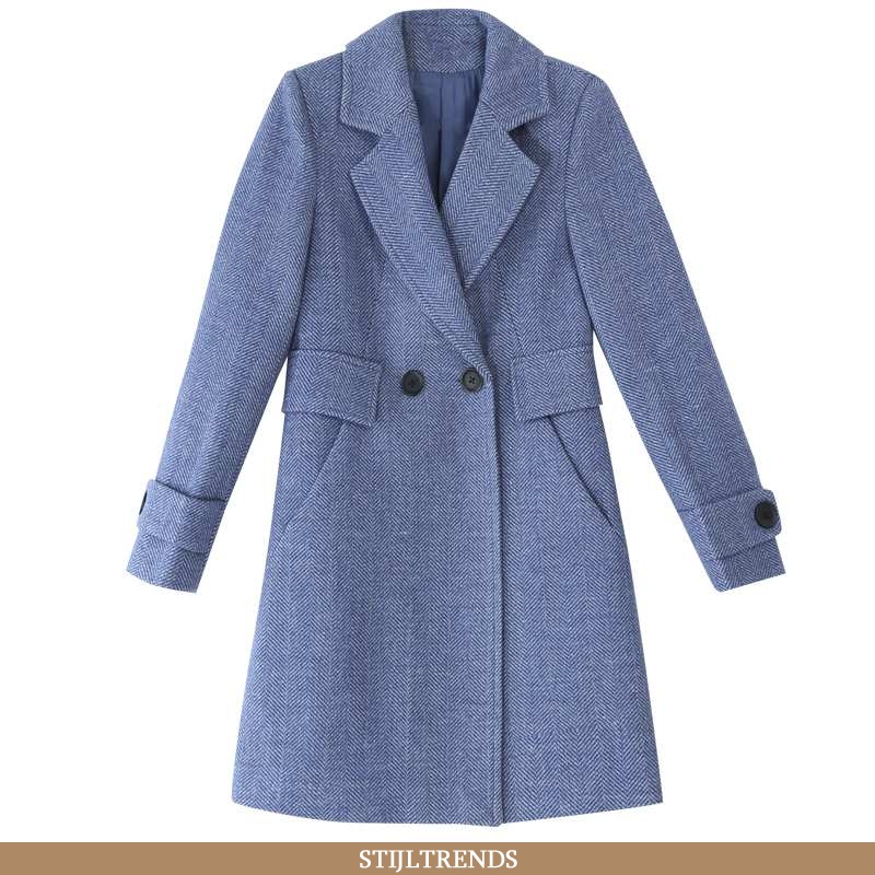 Wollen Jas Dames Jas Elegante Gemiddelde
